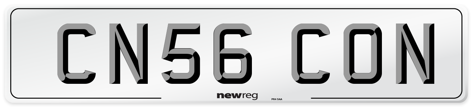 CN56 CON Number Plate from New Reg